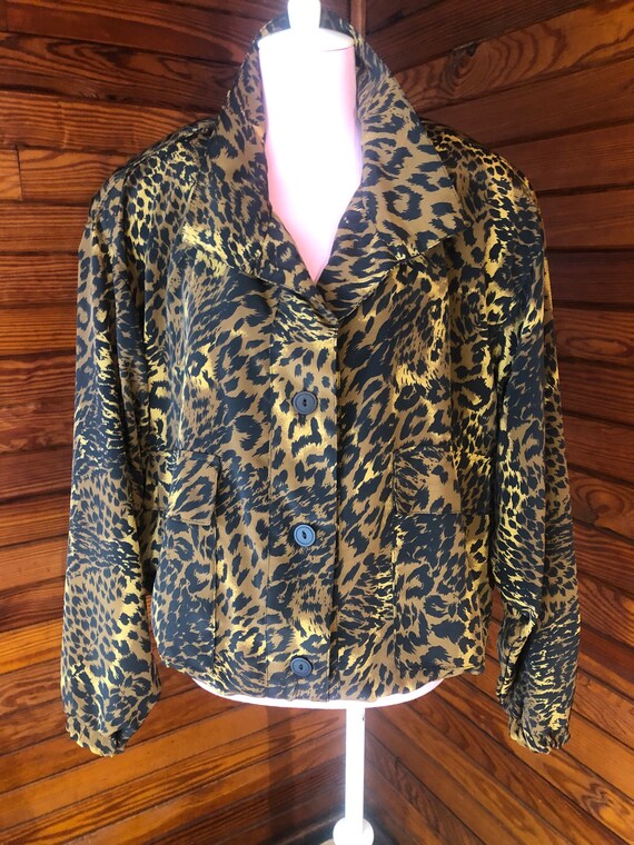 80s Jacket, Leopard Jacket, Leopard Coat, Leopard… - image 2