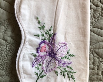Vintage Kissenbezug, Vintage bestickter Kissenbezug, Vintage Bettwäsche, Cottagecore Bettwäsche, Vintage Bettwäsche, Vintage Bettwäsche | Serienmäßig