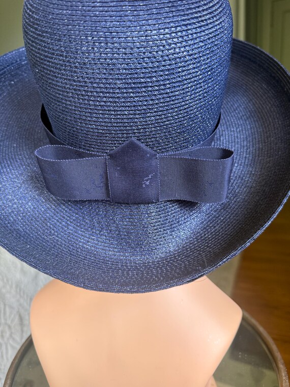 Vintage Hat, Straw Hat, Blue Hat, Sears, Summer H… - image 8