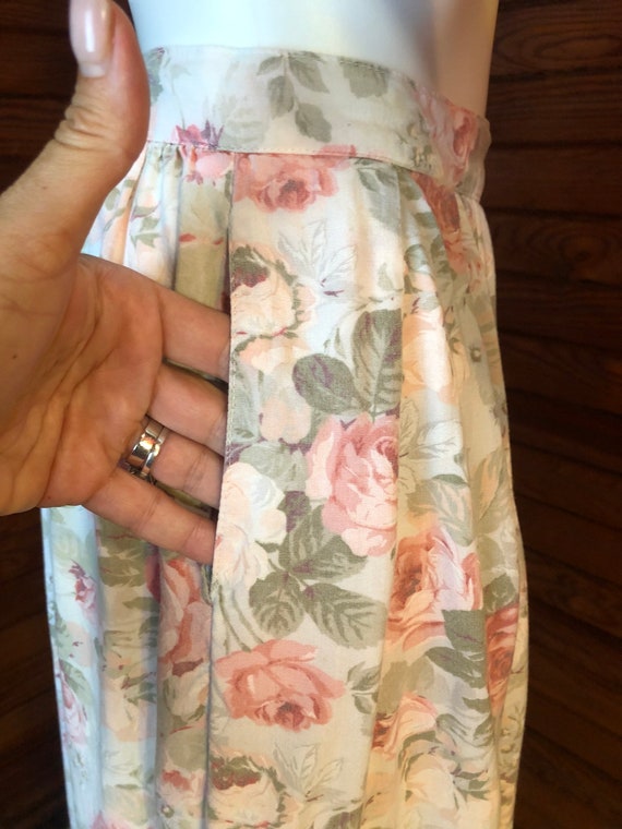 Pastel Skirt, Peasant Skirt, Cotton Skirt, Floral… - image 8