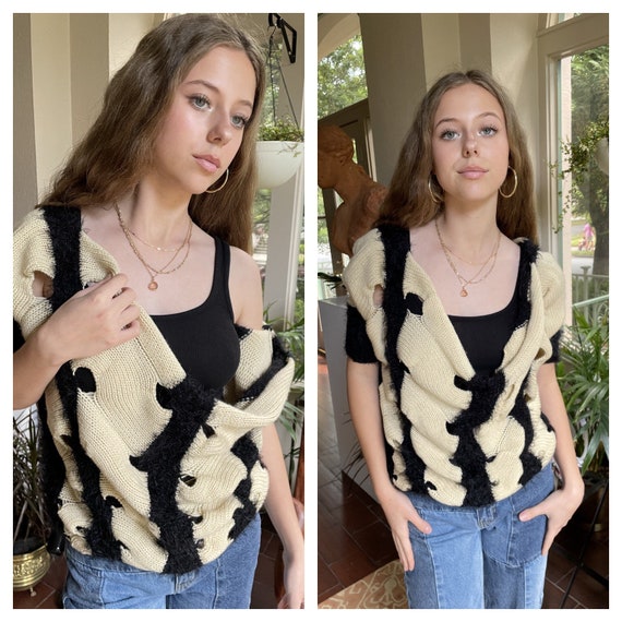Angora Sweater, 80s Sweater, Batwing Sweater, Fla… - image 1