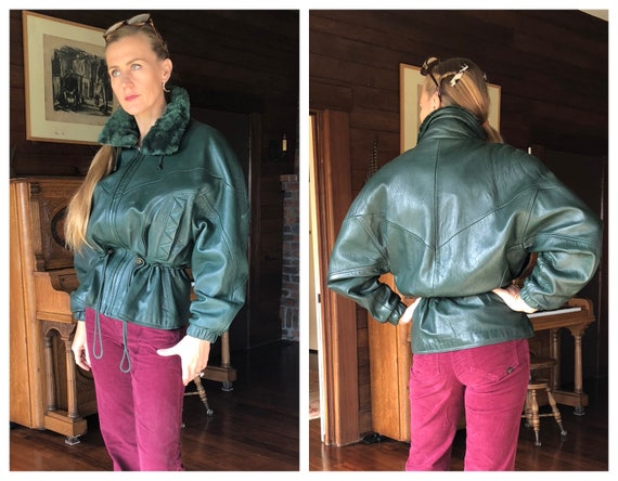 Leather Jacket, Leather Coat, 80s Leather Jacket,
