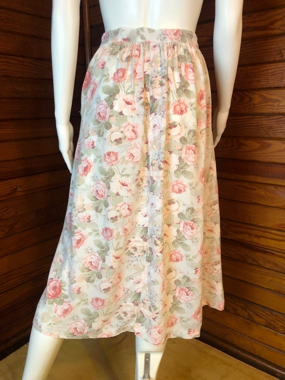 Pastel Skirt, Peasant Skirt, Cotton Skirt, Floral… - image 2