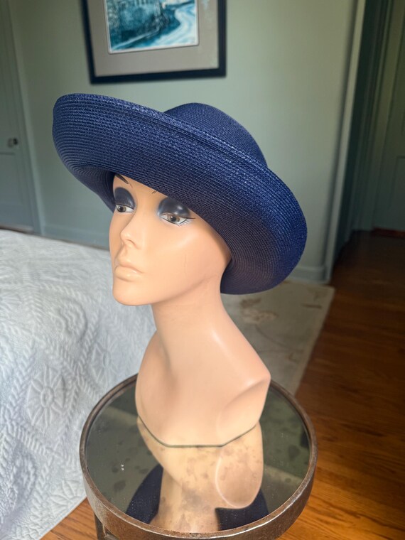 Vintage Hat, Straw Hat, Blue Hat, Sears, Summer H… - image 3