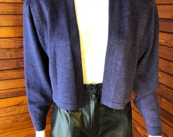 St John Sweater, St John Cardigan, Crop Sweater, Vintage St John, 80s St John Sweater, 80s Designer, 1980s St John, Vintage Knit | One Size