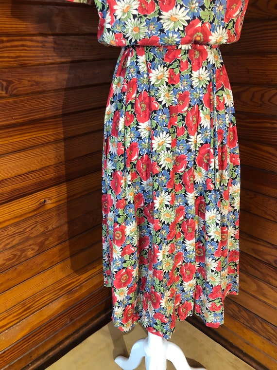 Floral Midi Dress, Vintage Midi Dress, French Dre… - image 5