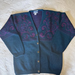【60s 】PENDLETON Vintage Knit Cardigan PENDLETON 60s vintage wool Striped Pattern Long sleeve V