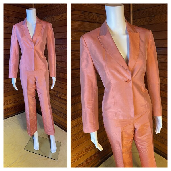 Womens Silk Suit Etsy