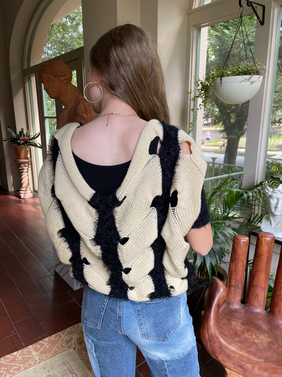 Angora Sweater, 80s Sweater, Batwing Sweater, Fla… - image 10