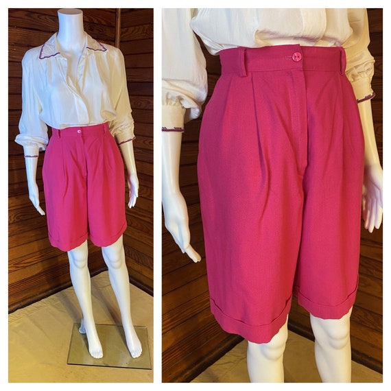 High Waisted Shorts, Linen Shorts, Bermuda Shorts… - image 1