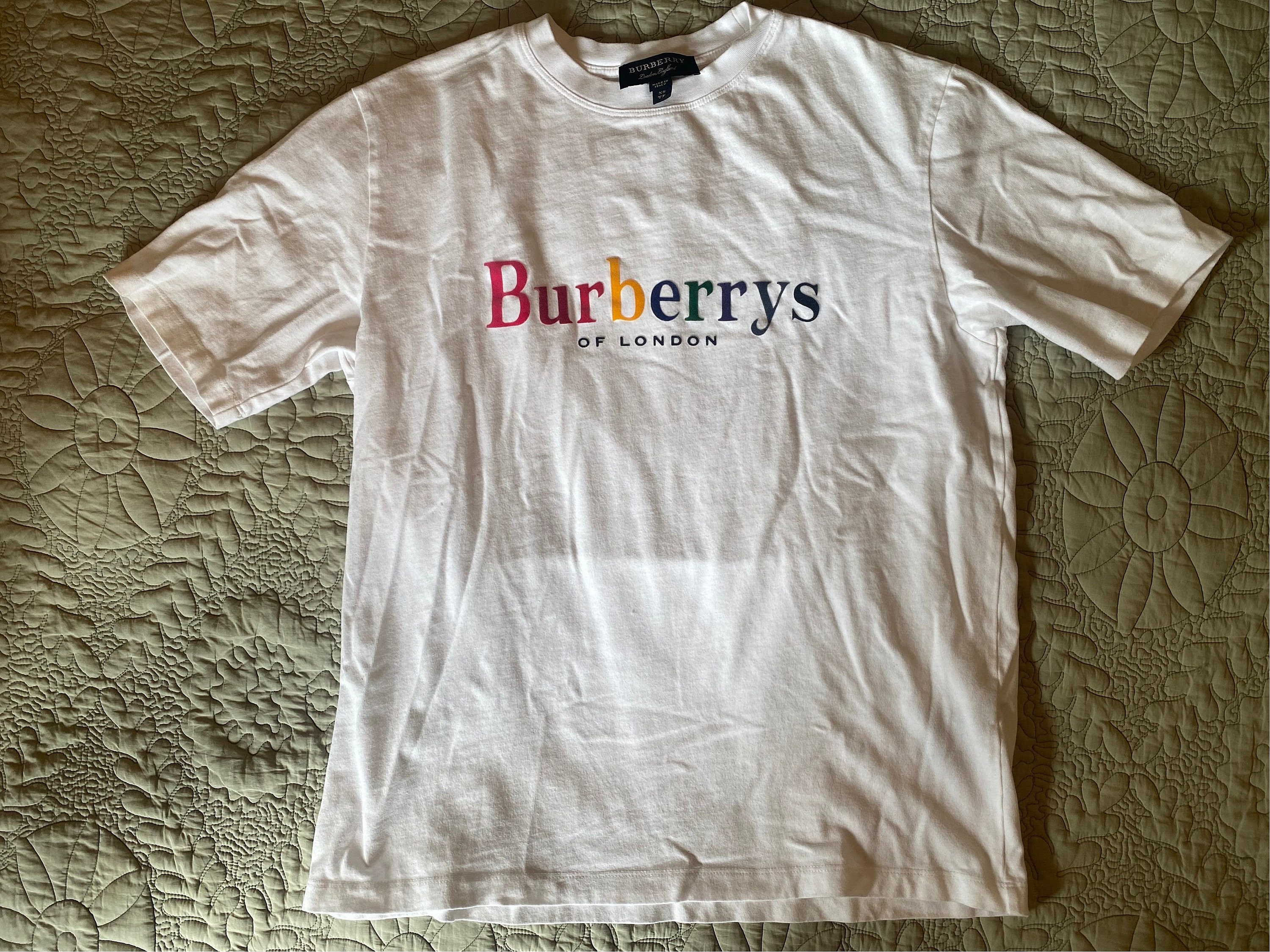 Burberry logo t shirt rainbow new arrivals
