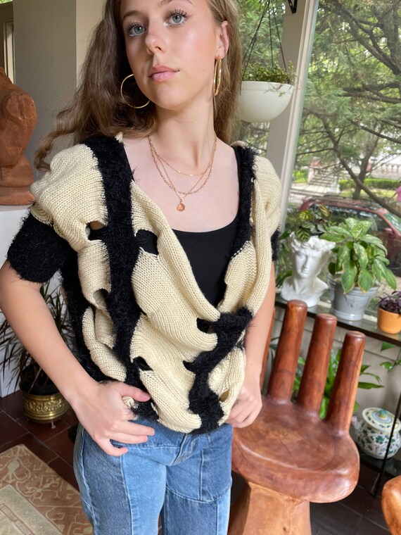 Angora Sweater, 80s Sweater, Batwing Sweater, Fla… - image 5