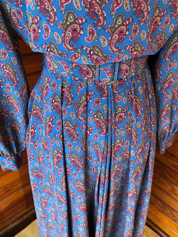 Floral Midi Dress, Paisley Dress, 80s Dress, 40s … - image 4