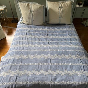 Vintage Bedspread, King Bedspread, Vintage Matellasse, Vintage Coverlet, Vintage Quilt, Vintage Blanket, 1940s Linens | Twin/Full