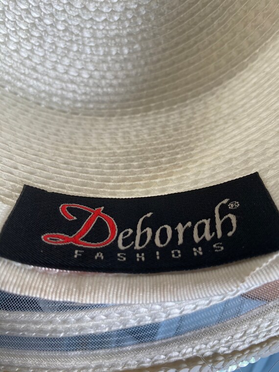 Vintage Hat, Straw Hat, Picture Hat, White Hat, W… - image 9