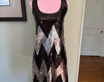 tadah festival dress Sequin Mini A-Line Dress Black / S main image 1