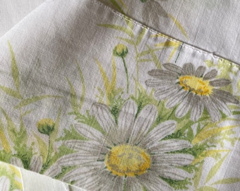Vintage Flat Sheet, Vintage Cotton Sheet, Vintage Floral Sheets, Cottagecore, Vintage Cannon Sheet, 70s Sheet, 60s, 70s Bed Linens | Queen