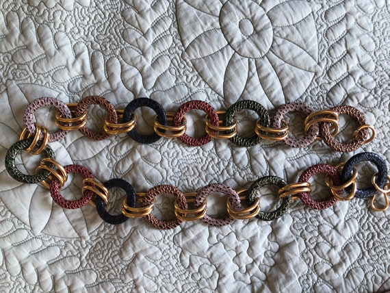 Chain Belt, Snakeskin Belt, 70s Belt, Disco Belt,… - image 5