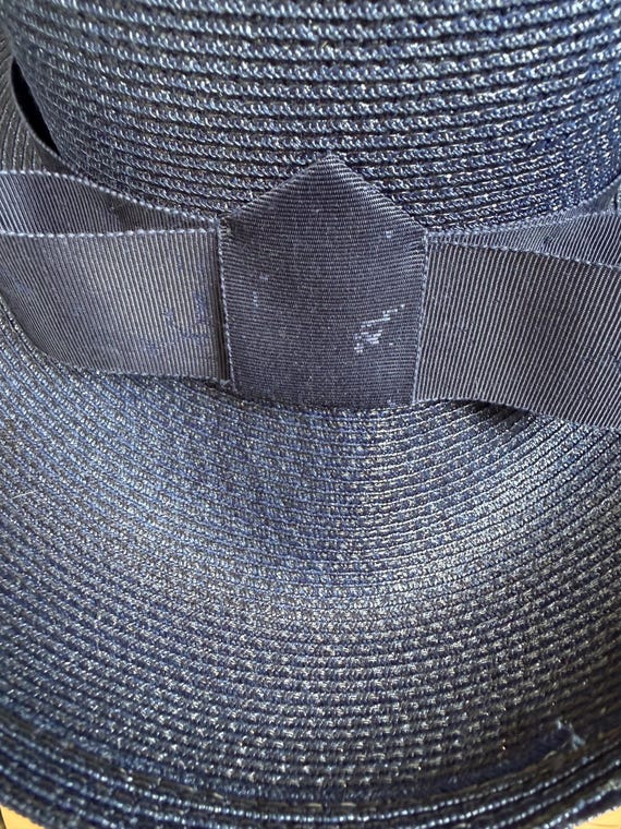 Vintage Hat, Straw Hat, Blue Hat, Sears, Summer H… - image 9