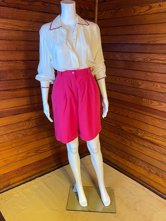 High Waisted Shorts, Linen Shorts, Bermuda Shorts… - image 2