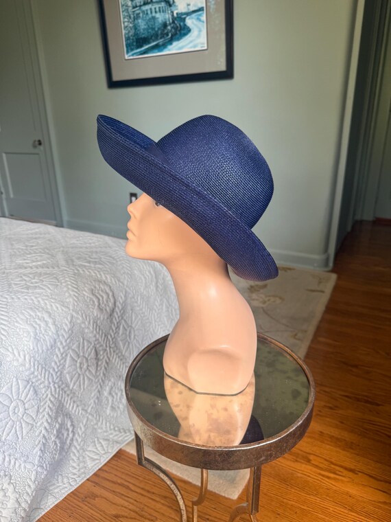 Vintage Hat, Straw Hat, Blue Hat, Sears, Summer H… - image 4