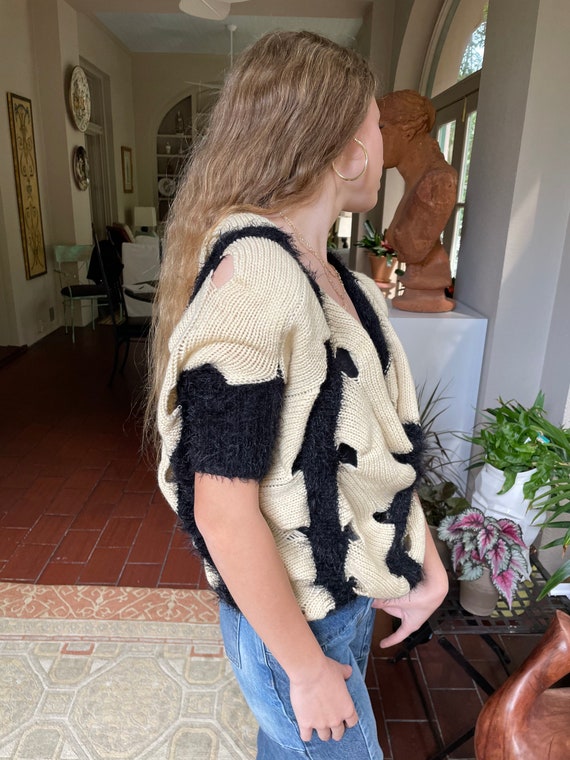 Angora Sweater, 80s Sweater, Batwing Sweater, Fla… - image 8