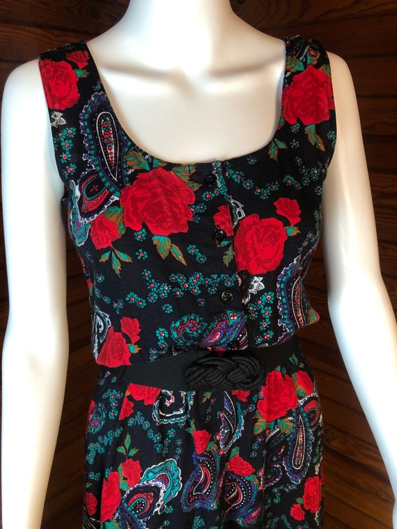Floral Midi Dress, Paisley Dress, 80s Dress, 40s … - image 5