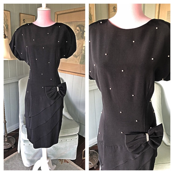 40s Style Dress, 40s Dress, 80s Party Dress, 80s R