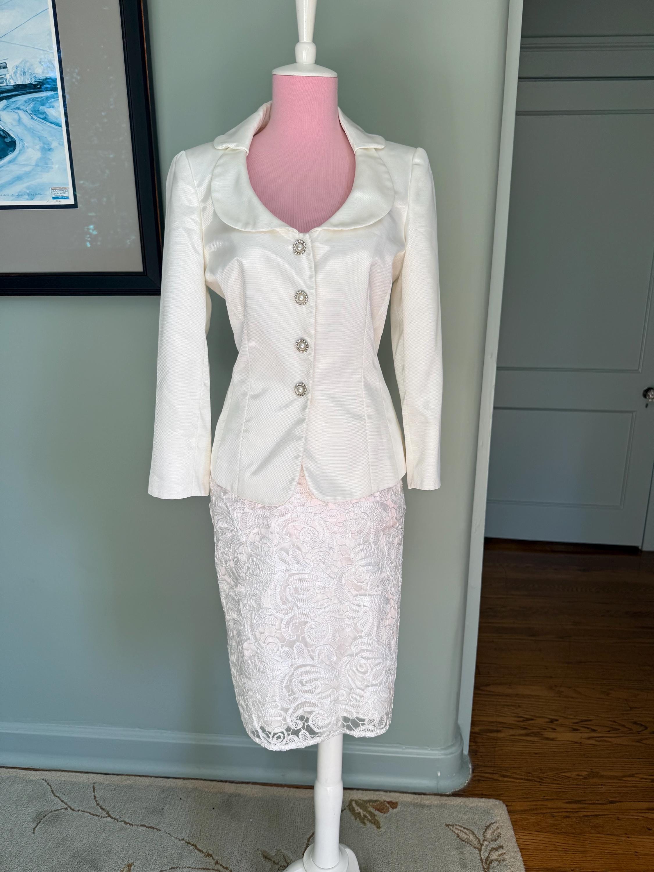 Tahari White Dress - Etsy