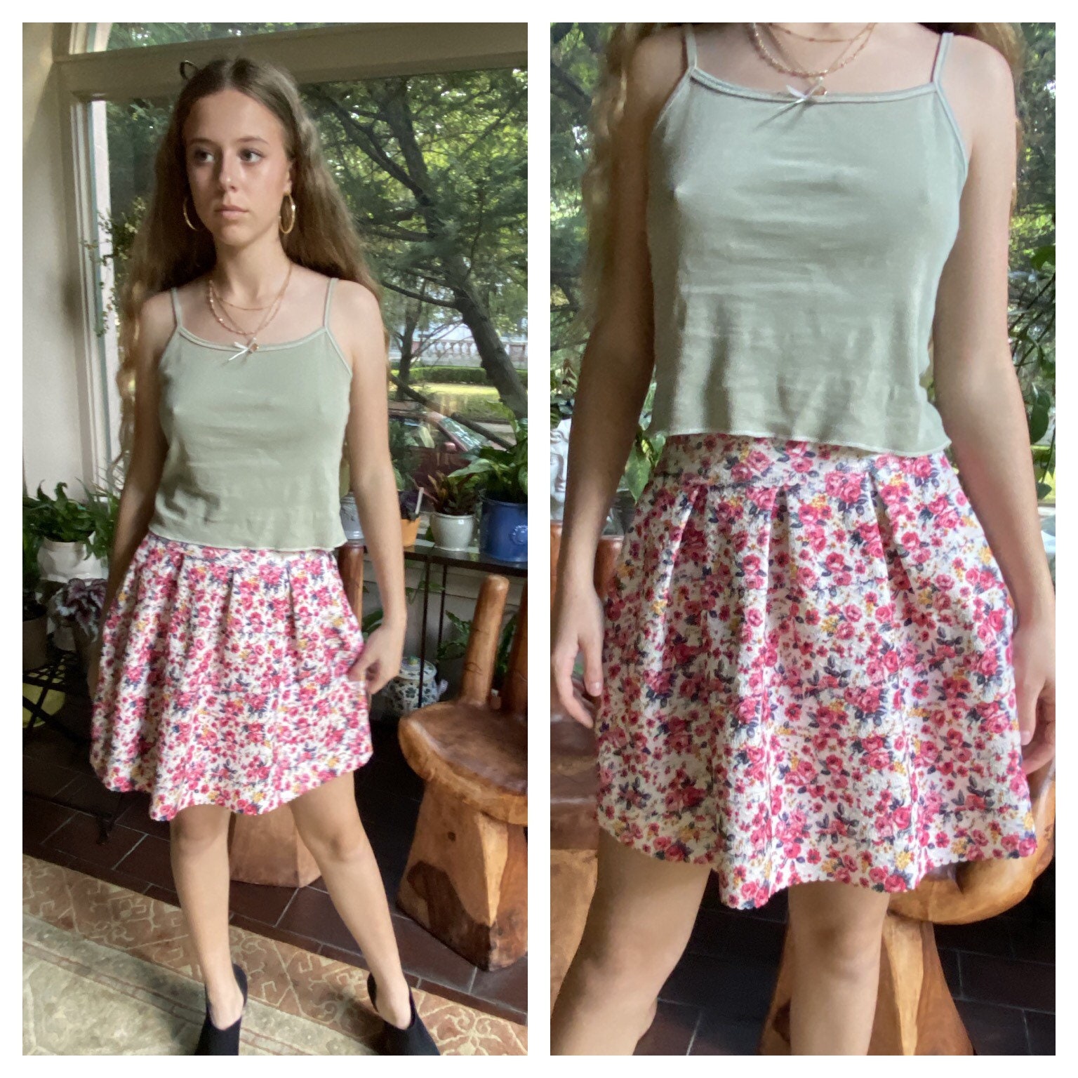 Tiered Mini Skirt, Circle Calico Skirt, Pink Skirt, Skirt Miniskirt, Skirt, Small-medium Mini Etsy 90s - Miniskirt, Prairie Floral Mini