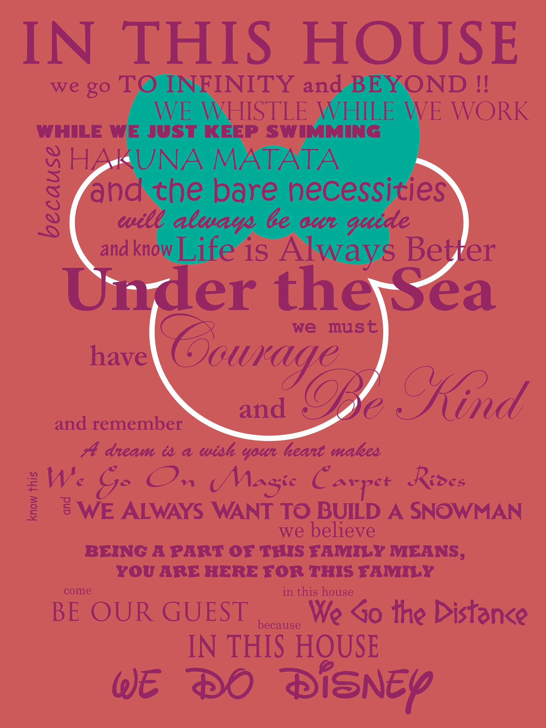 In This House We Do Disney Minnie Version Etsy