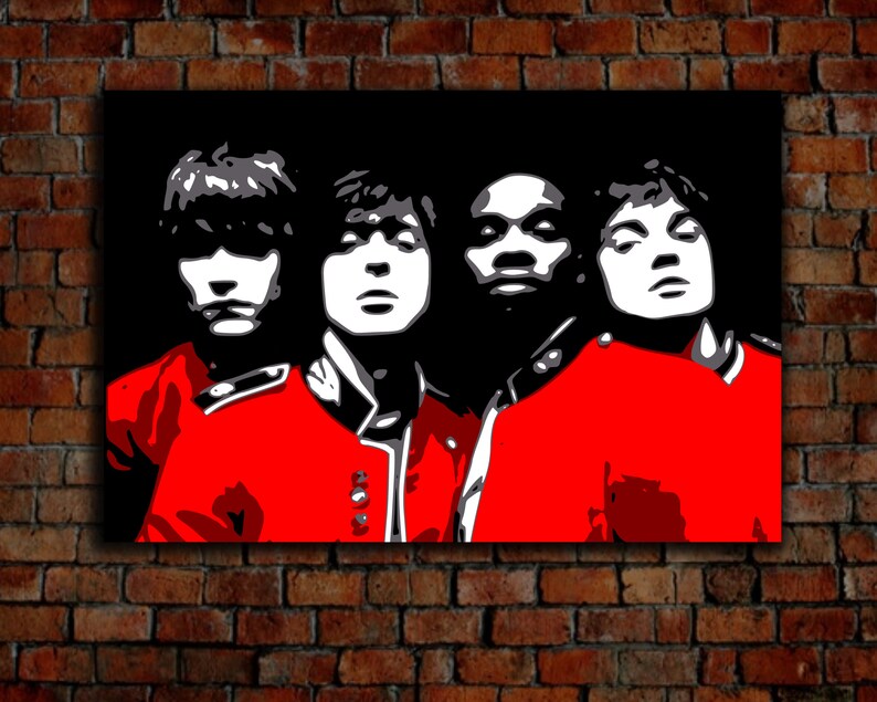 The Libertines Iconic 2002 Coldstream Guards/' Red Jacket Poster Canvas