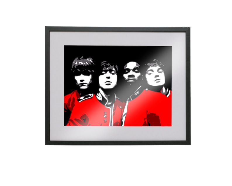 The Libertines Iconic 2002 Coldstream Guards/' Red Jacket Poster Canvas