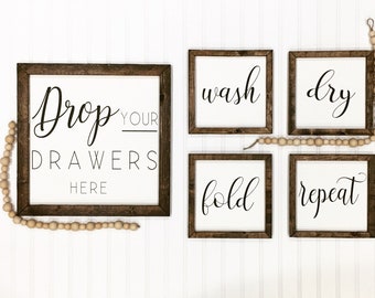laundry room signs etsy