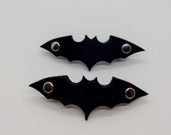 Pair of Leather Bat Hair Clips (2 Sizes)