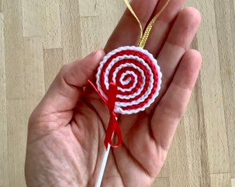 Crochet Lollipop Ornament