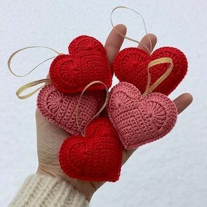 Crochet Heart Ornaments