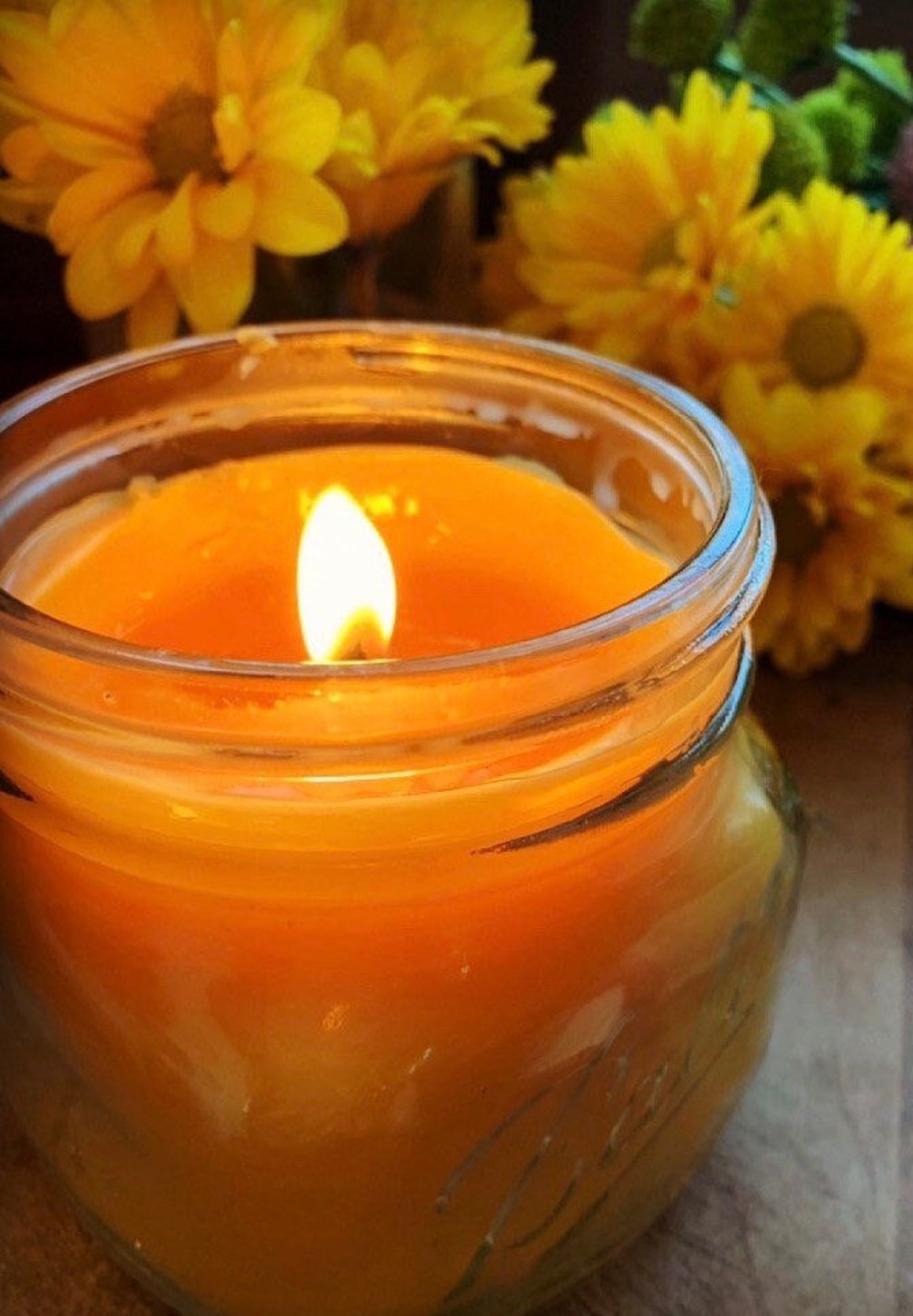 100 Pure Beeswax Candle 16 Oz Natural Beeswax Candle Jar Etsy