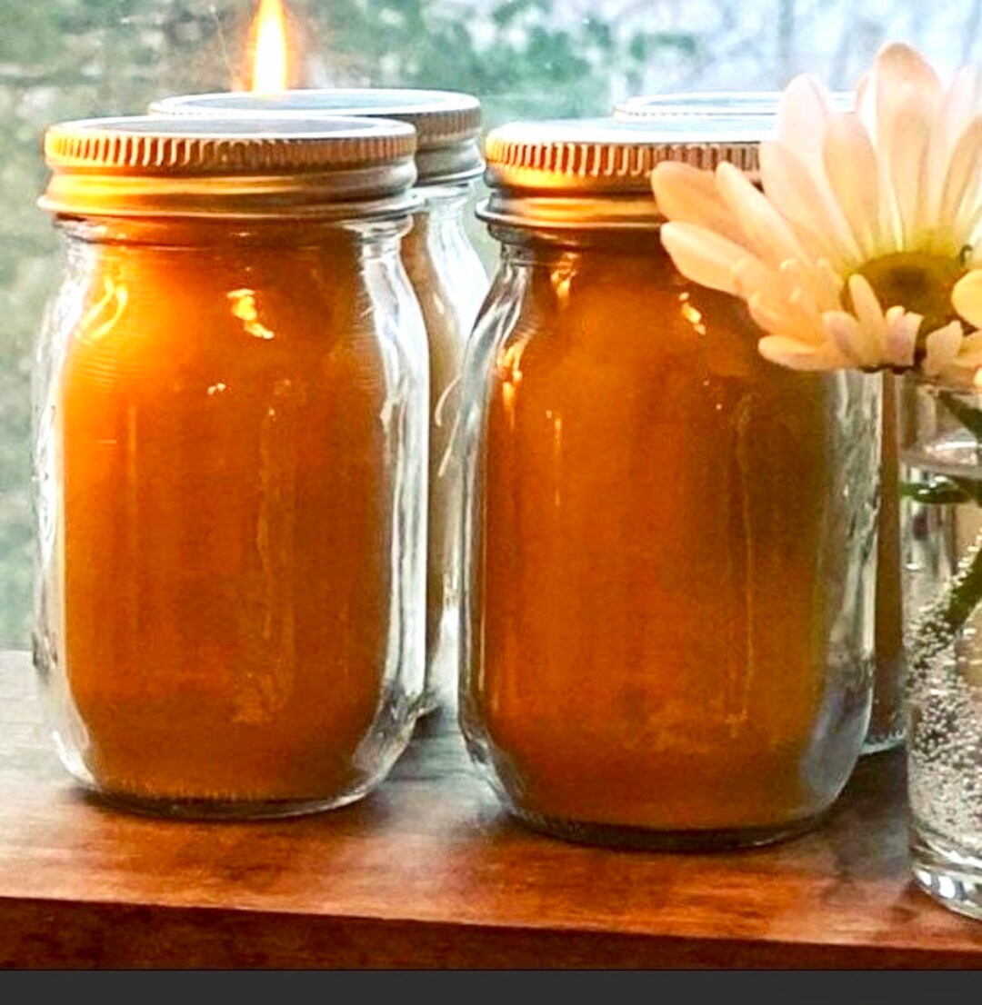 Pure Beeswax Candle / Hand Poured Artisan Candle / Handmade Gift Etsy