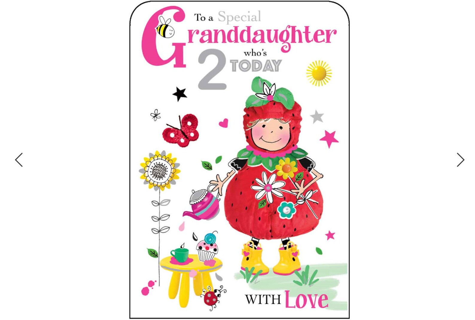 granddaughter 2nd birthday card