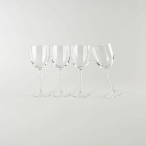Wijnglazen - elegant bewerkte steel - set van 4