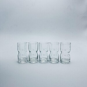 Likeurglazen - glas met 'taille' - set van 5
