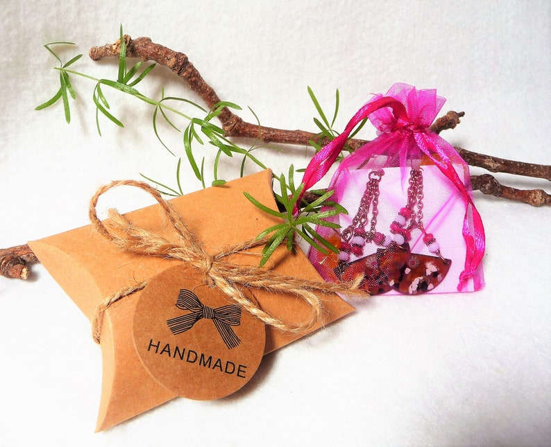 bamboo beads Hally handcrafted lampwork headpins long leaf earrings in red and copper clips available filigree copper plated leaves