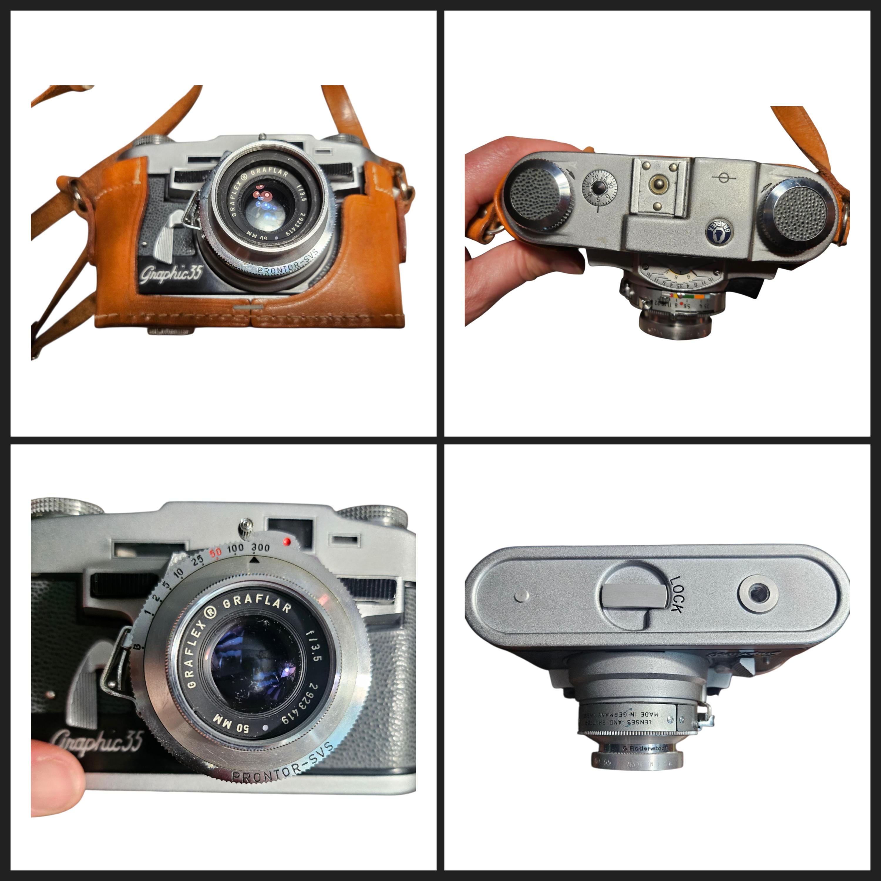 ヴィンテージ Graflex Graphic 35 レンジファインダーカメラ（レザー