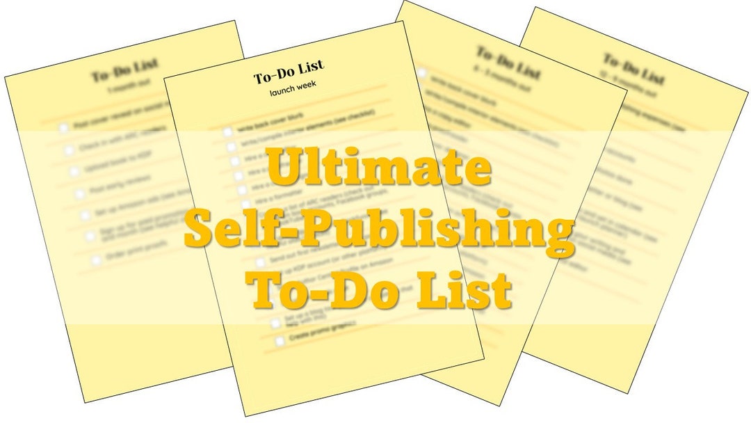 Self Publishing Checklist.pdf Ultimate Self-publishing To-do List - Author Guide - Year-long Planner ...