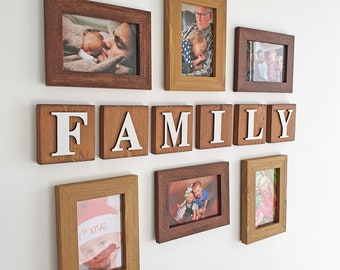 Wooden Letter Wall Tiles