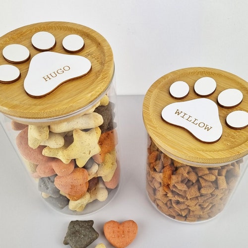 Personalised Pet Treat Jar Etsy UK