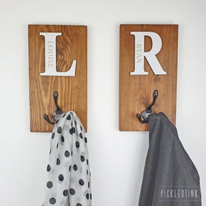 Personalised wooden coat hooks hot sale