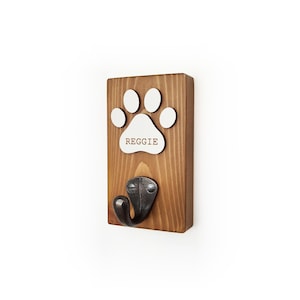 Personalised Paw Print Dog Lead Hook