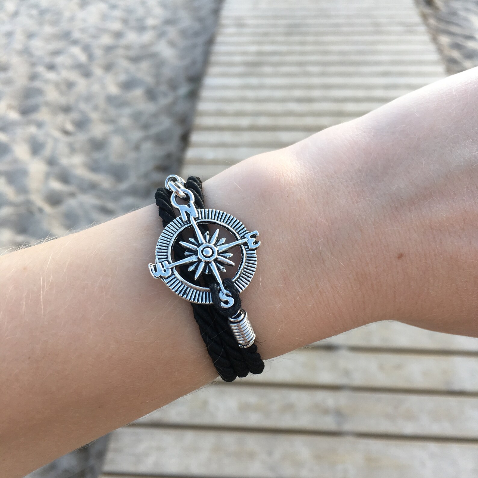 Compass Bracelet Journey Jewelry Wanderlust Travel Gift Etsy